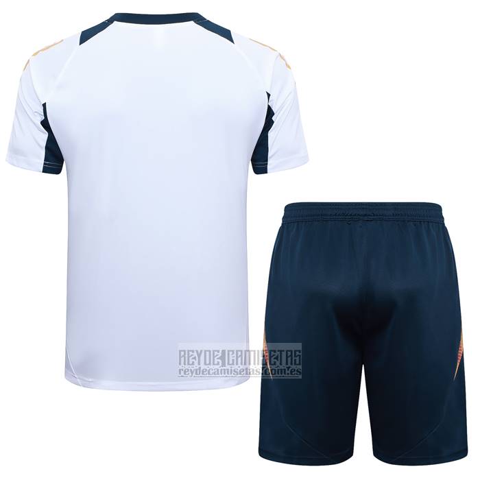 Chandal del Real Madrid Manga Corta 2024-2025 Blanco - Pantalon Corto